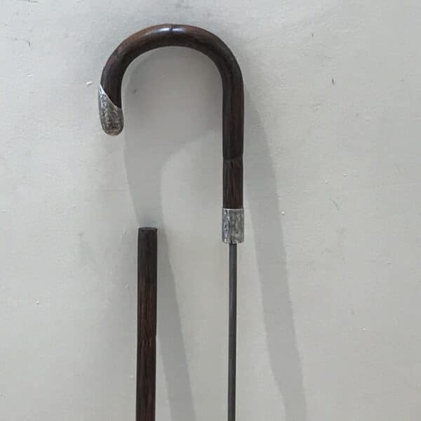 Gentleman’s walking stick sword stick with silver mount Miscellaneous 12