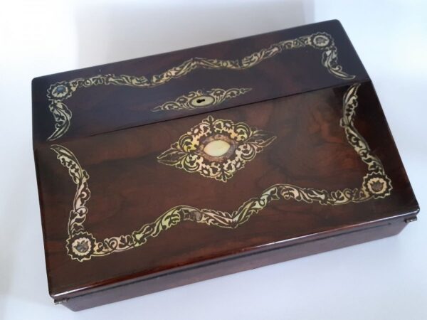 William IV rosewood writing slope Antique Boxes 3