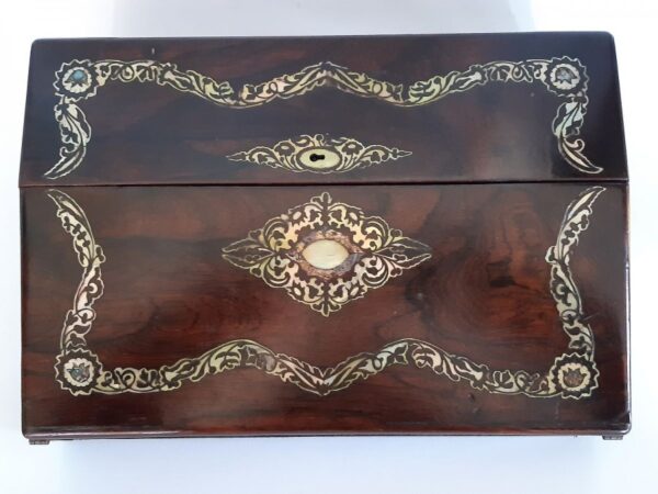 William IV rosewood writing slope Antique Boxes 5