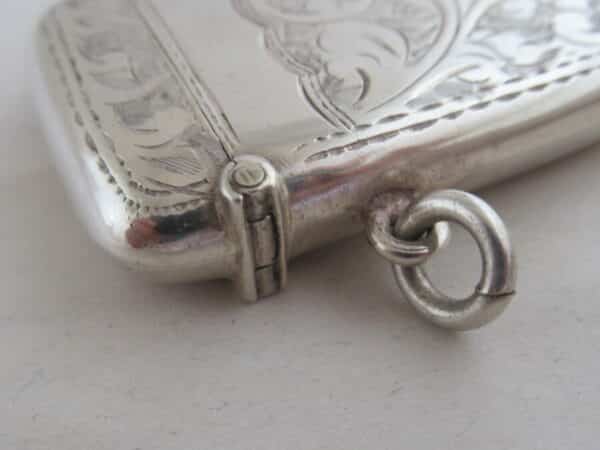 SUPERB Antique Solid Silver VESTA CASE Hallmarked:-Birmingham 1919 Vesta Case Antique Silver 7