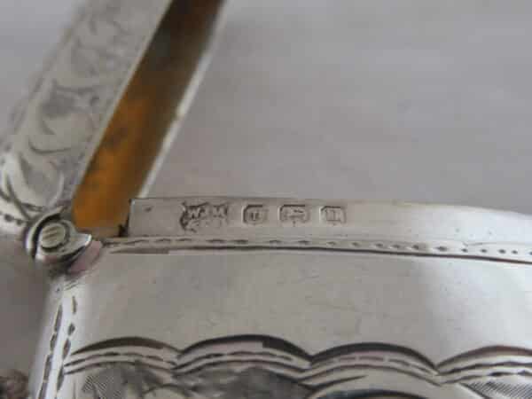 SUPERB Antique Solid Silver VESTA CASE Hallmarked:-Birmingham 1919 Vesta Case Antique Silver 6