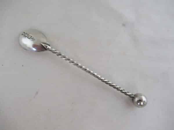 Solid Silver BALL END MUSTARD SPOON Hallmarked:-London 1919 silver, mustard spoon, hallmarked, london, Antique Silver 8