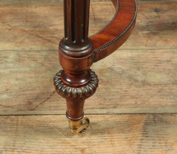 Antique English Burr Walnut Inlaid Writing Table c1880 - Image 8