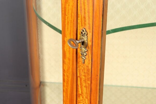 Antique Satinwood Demi Lune Display Cabinet c1900 - Image 11