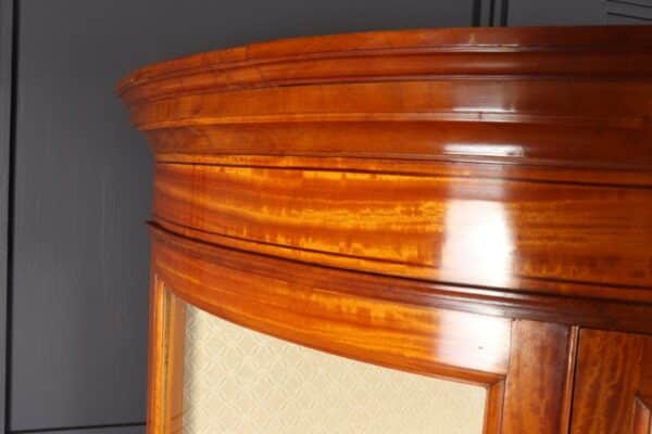Antique Satinwood Demi Lune Display Cabinet c1900 - Image 9