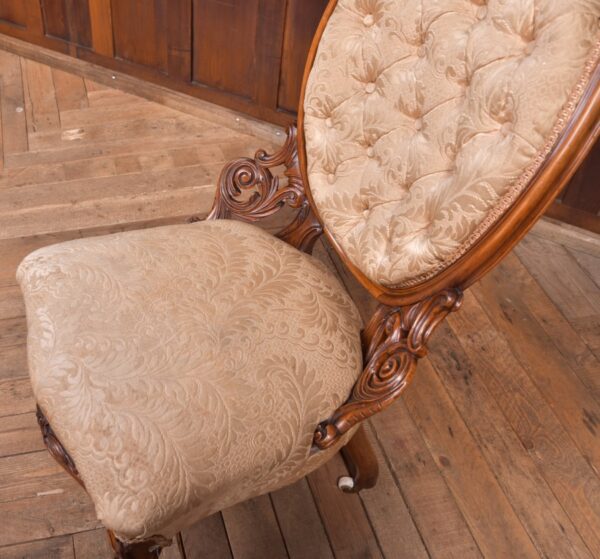 Victorian Walnut Nursing Chair SAI2326 - Image 3