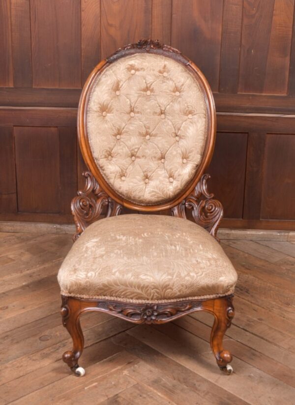 Victorian Walnut Nursing Chair SAI2326 - Image 7