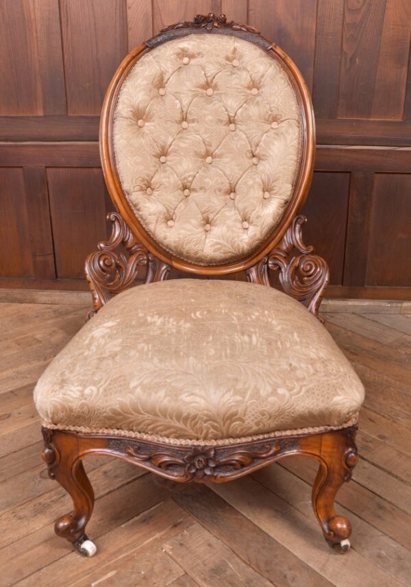 Victorian Walnut Nursing Chair SAI2326 - Image 13