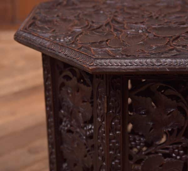 Eastern Hardwood Carved Table SAI2332 - Image 3