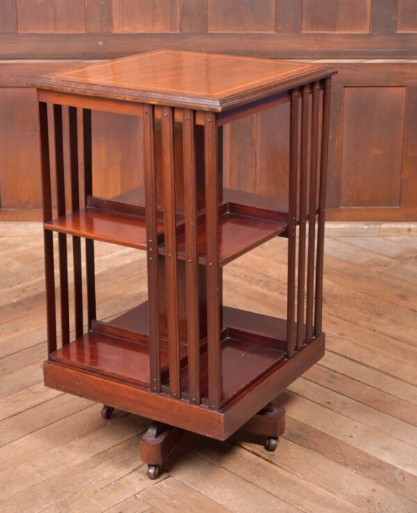 Edwardian Mahogany Inlaid Revolving Bookcase SAI2336 - Image 10