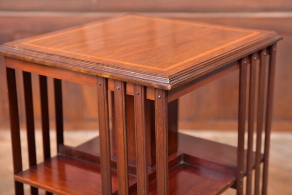 Edwardian Mahogany Inlaid Revolving Bookcase SAI2336 - Image 9