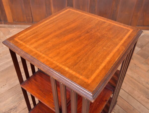 Edwardian Mahogany Inlaid Revolving Bookcase SAI2336 - Image 8