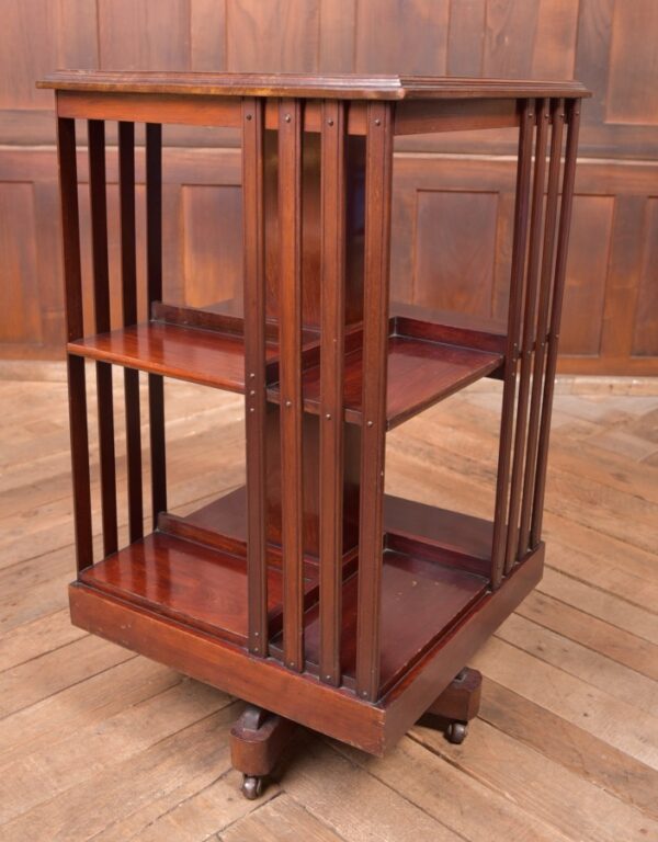Edwardian Mahogany Inlaid Revolving Bookcase SAI2336 - Image 6
