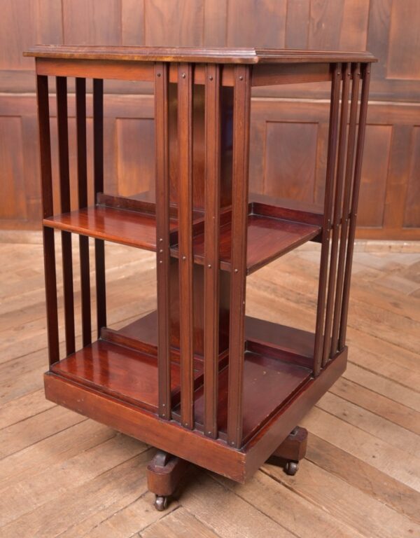 Edwardian Mahogany Inlaid Revolving Bookcase SAI2336 Antique Bookcases 8