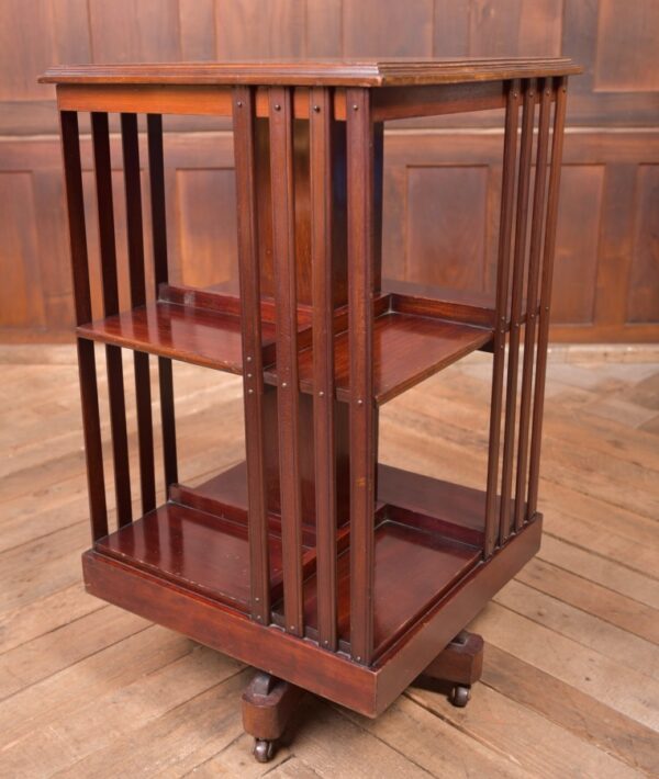 Edwardian Mahogany Inlaid Revolving Bookcase SAI2336 - Image 3