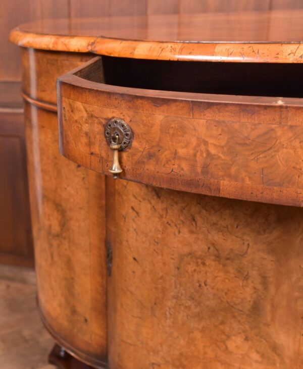 Walnut Demi Lune Cabinet SAI2342 - Image 7