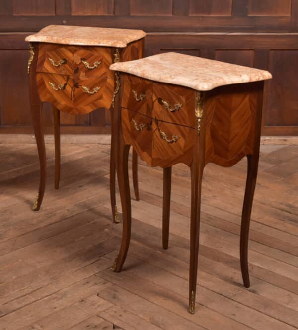 Pair Of Marble Top Bedside Cabinets SAI2351 Antique Cabinets 4