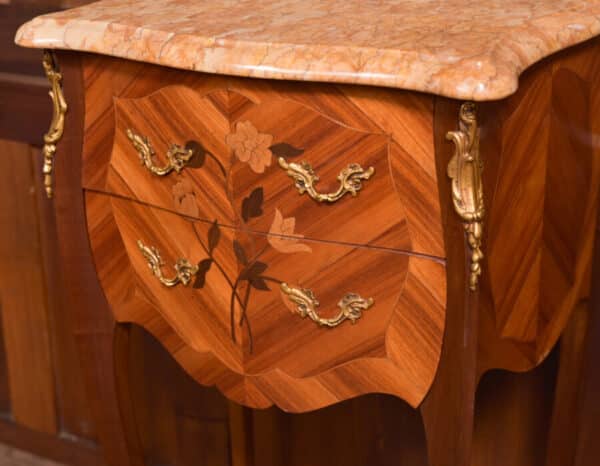 Pair Of Marble Top Bedside Cabinets SAI2351 - Image 3