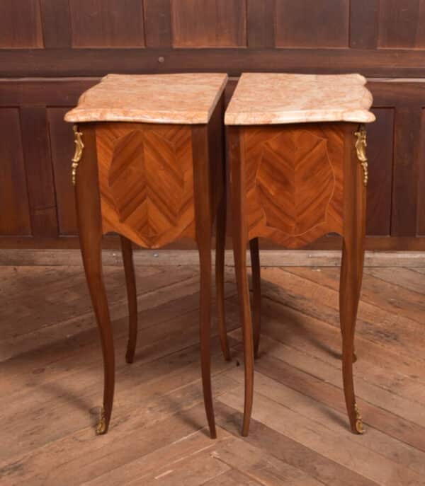 Pair Of Marble Top Bedside Cabinets SAI2351 - Image 8