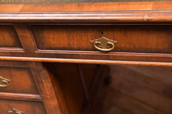 Neat Proportioned Edwardian Walnut Pedestal Desk SAI2337 Antique Desks 4