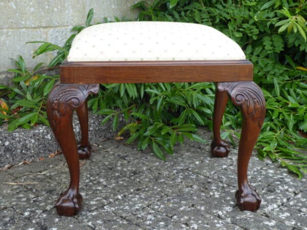 Large victorian mahogany stool circa 1890 Antique Stools 3
