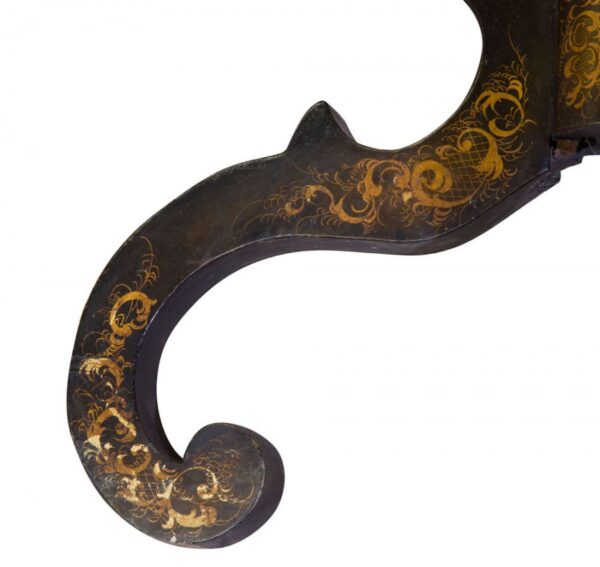 A 19thC ebonised papier mache centre table - Image 5