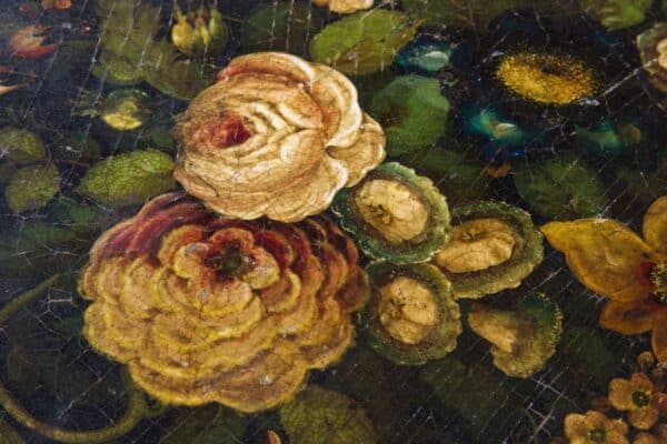 A 19thC ebonised papier mache centre table - Image 4