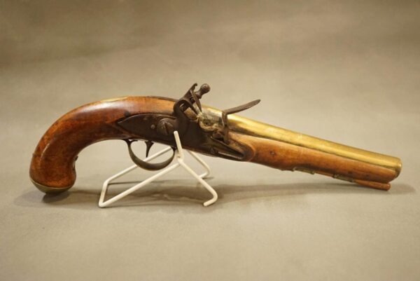 A Brass Barrelled Flintlock Pistol Antique Guns 3