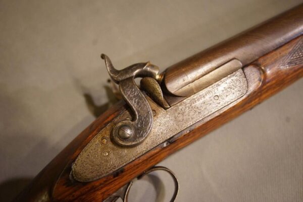 A Double Barrelled 12 Bore Percussion Fowling Piece - Image 3