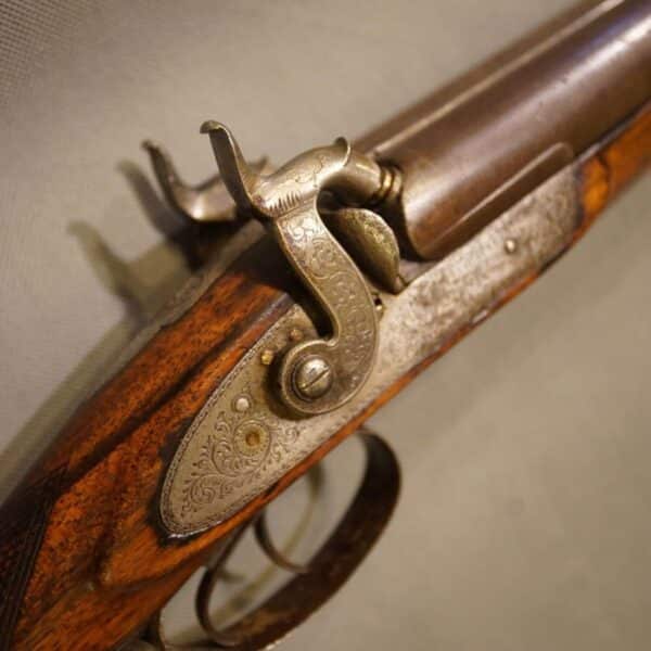 A Double Barrelled 12 Bore Percussion Fowling Piece - Image 2