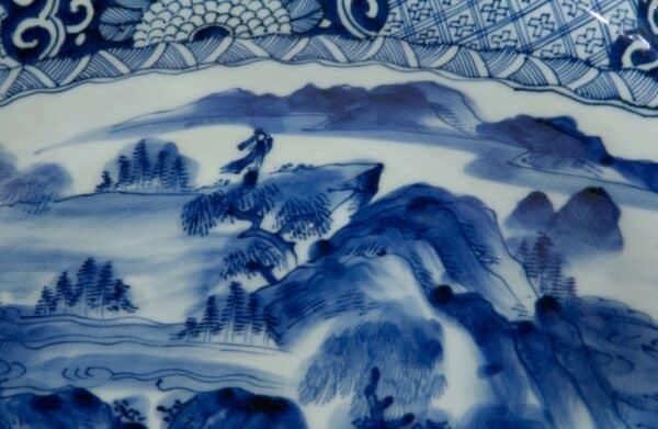A Japanese Arita Bowl/Charger with rim - Image 4