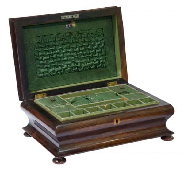 A Victorian rosewood jewellery /sewing box - Image 6