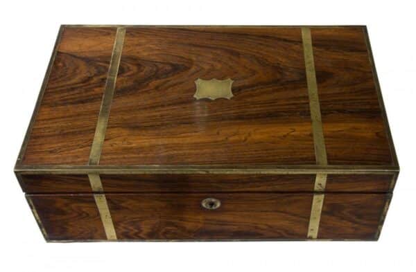 An early 19th Century brass bound rosewood writing box Antique Boxes 4