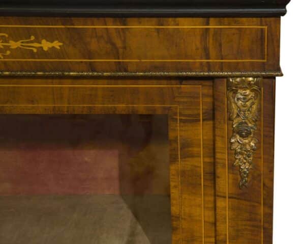 An ormolu mounted and inlaid walnut pier cabinet - Image 4
