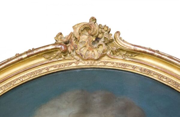 An oval portrait of a young lady Antique Art 5