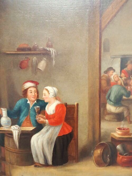 18thc Tavern Interior After Teniers Dutch Genre Oil Portrait Paintings Antique Art Antique Art 5