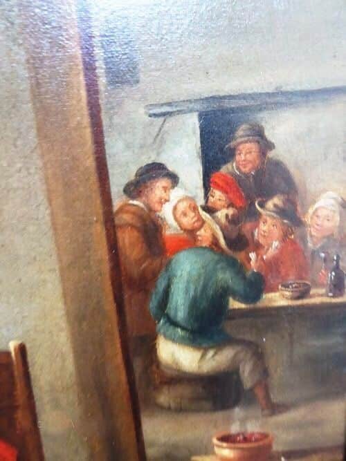 18thc Tavern Interior After Teniers Dutch Genre Oil Portrait Paintings Antique Art Antique Art 4