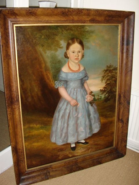 Georgian Oil Portrait Of Young Girl English School 18th Paintings Antique Art Antique Art 3