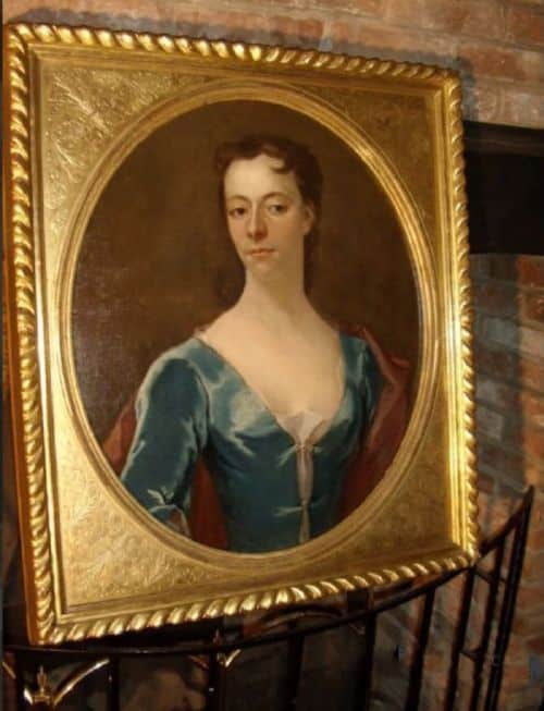 17thc Portrait Lady Circle Of Godfrey Kneller English School Oil Painting Antique Antique Art 5
