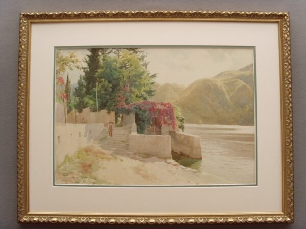 Watercolour By Robert George Talbot Kelly Of Italian Lake Landscape Painting Signed & Dated C1909 Antique Art 3