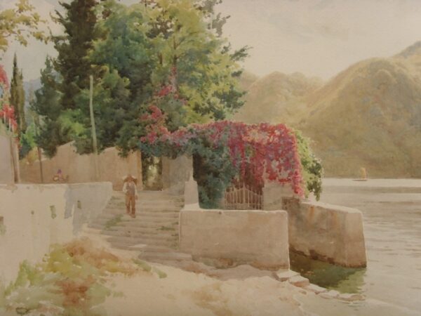 Watercolour By Robert George Talbot Kelly Of Italian Lake Landscape Painting Signed & Dated C1909 - Image 3