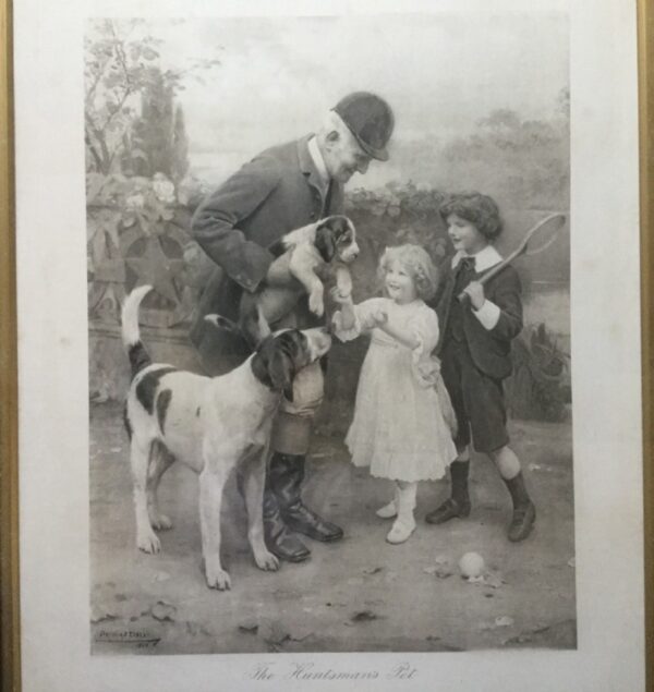 The Huntsmans Pet By Arthur J Elsley C1908 Original Antique Print After Original Painting Edwardian Antique Art 4