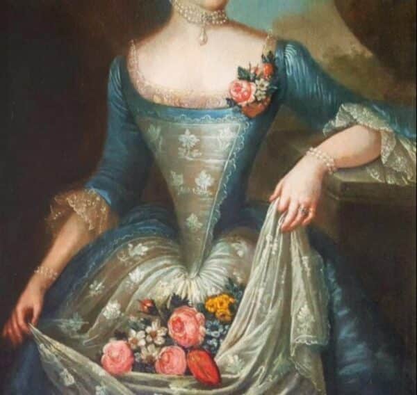 Swedish Lady Attrib.To Ulrika Fredrica Pasch (1735 - 1796) 18thc Oil Portrait Paintings On Canvas - Image 3