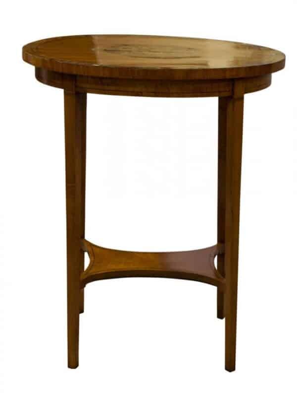 Edwardian Sheraton revival oval table - Image 2