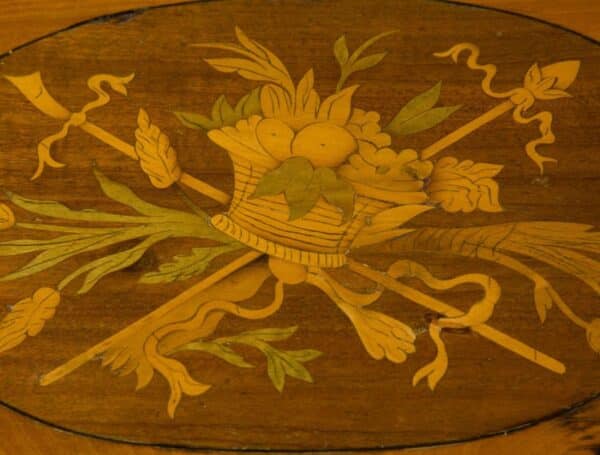 Edwardian Sheraton revival oval table - Image 3