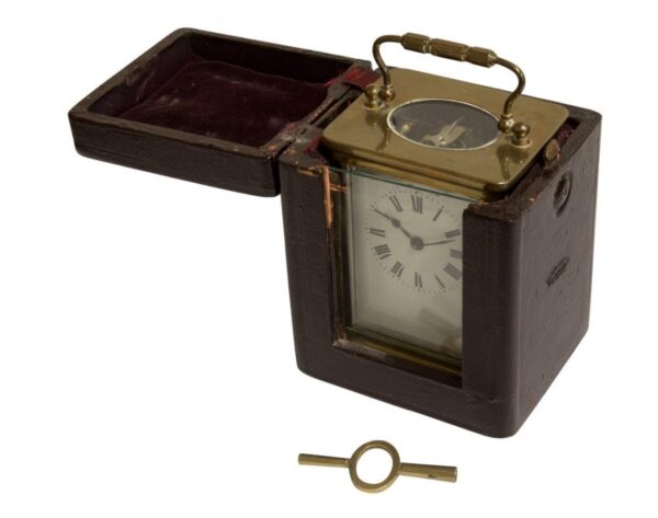 Enamel Dial French 8 Day Carriage Clock - Image 4