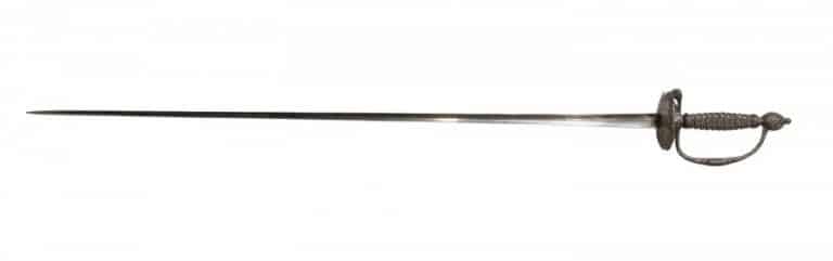French silver hilted small sword c1780
