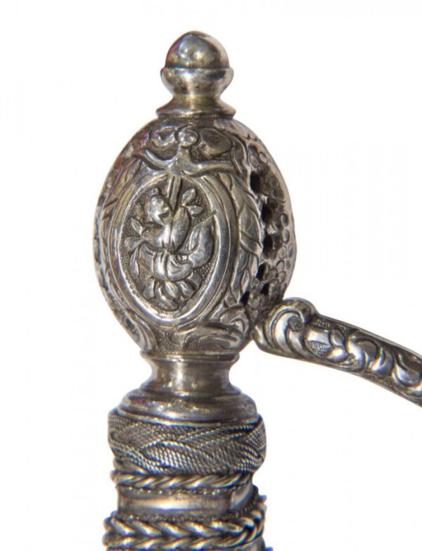 French silver hilted small sword c1780 - Image 5