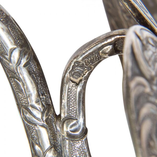 French silver hilted small sword c1780 - Image 3