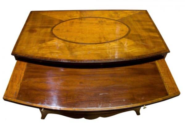 George III three drawer bow fronted chest - Image 7
